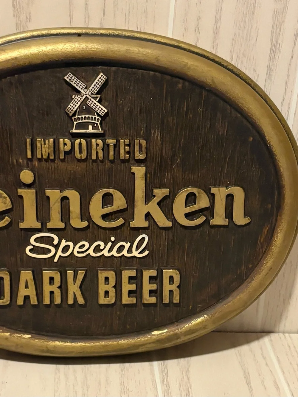Vintage Imported Heineken Special Dark Beer  Sign For Bar Man Cave